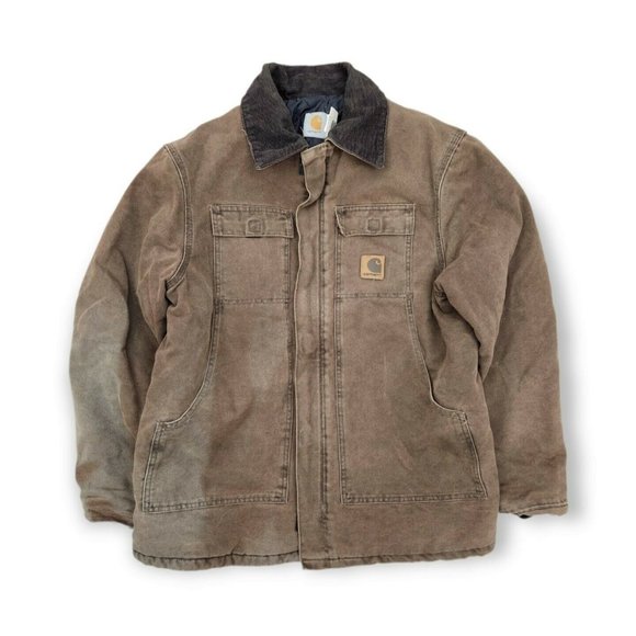 Carhartt Other - Carhartt Brown Workwear Canvas Chore Jacket Mens Large C26 CHT